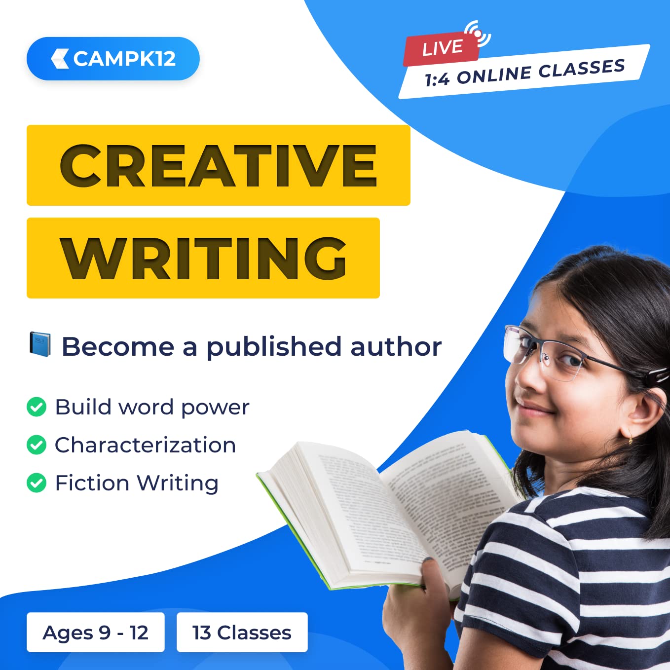 Camp K12 - Creative writing & Magazine writing - 9-12 yrs - LIVE - 13 classes - 1:4 online group class [Email delivery in 2 Hours- no CD]-picture-17