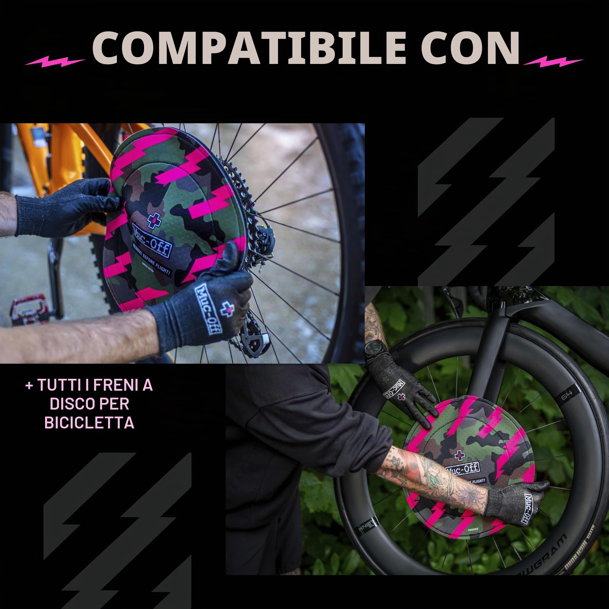 Muc-off Accessorio Disc Brake Cover Coppia Camo, Freni A Disco Unisex Adulto, Multicolore, Unica