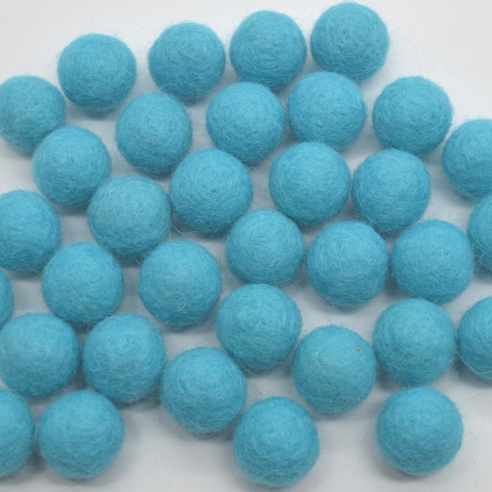 Oriental Direct Turquoise 100% Wool Felt Balls - 1.5Cm - 10 Felt Balls