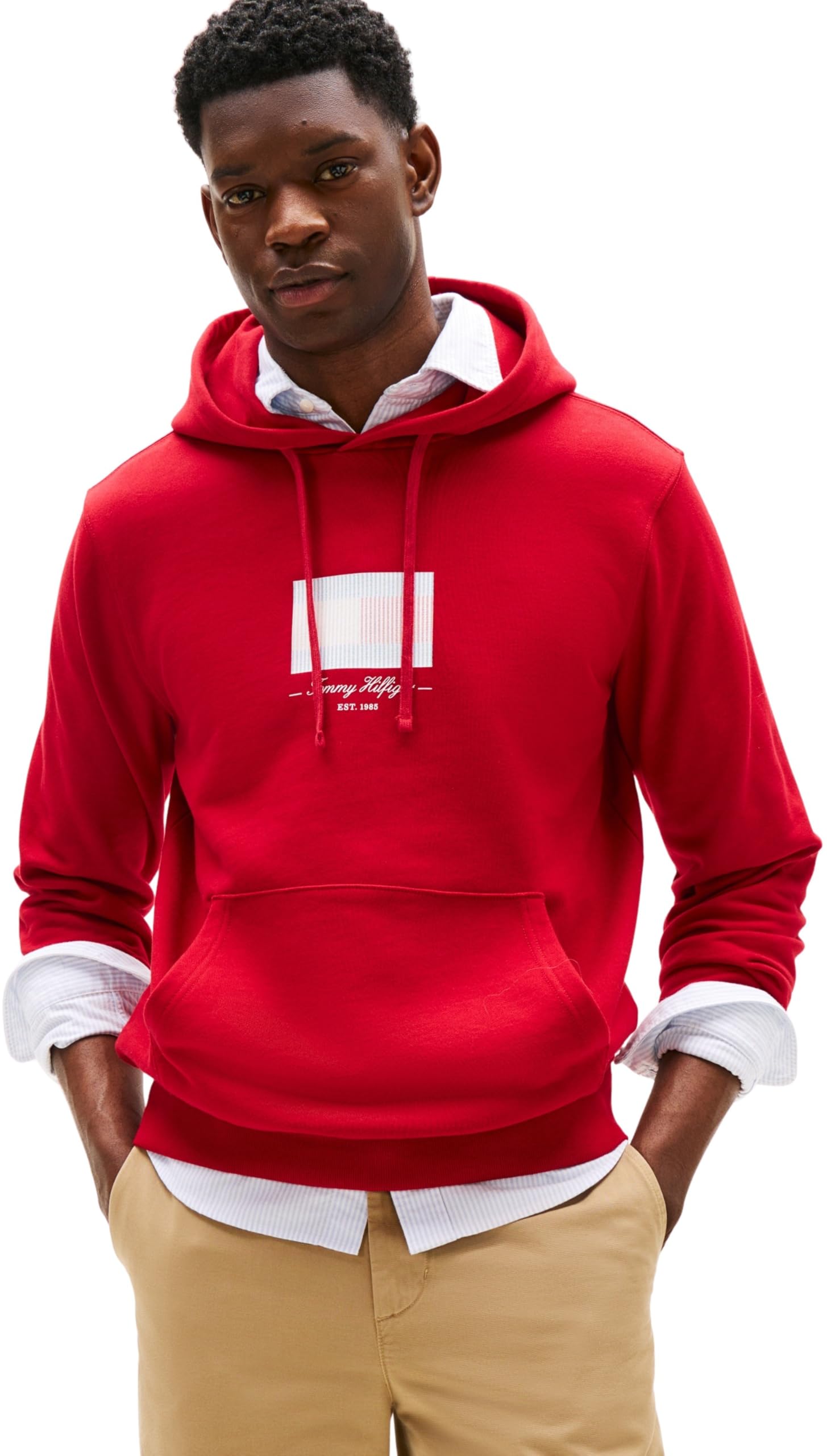 Tommy Hilfiger Herren Hoodie Ithaca Flag aus Baumwolle
