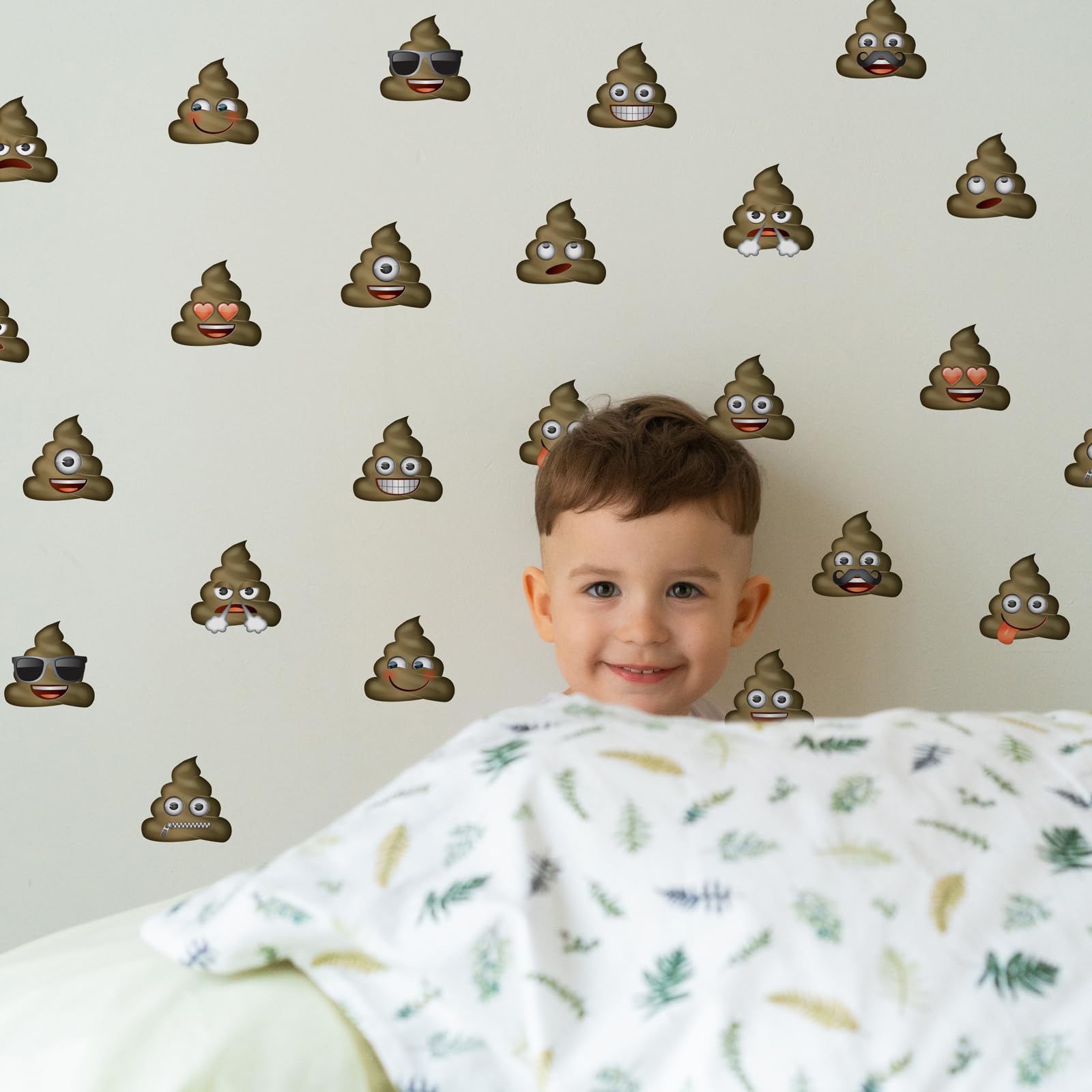 Stickerscape Emoji Wall Stickers (Poo Stickaround) | Kids Wall Stickers, Tween Wall Stickers, Emoji Wall Decor| Easy to Apply, Cleanly Removable