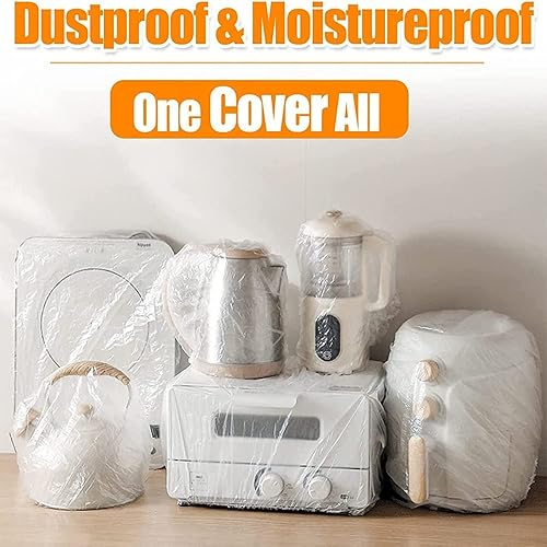 Miniatura 2 de Cubierta antipolvo desechable gruesa, cubiertas transparentes para electrodomésticos, cubierta elástica de plástico universal para