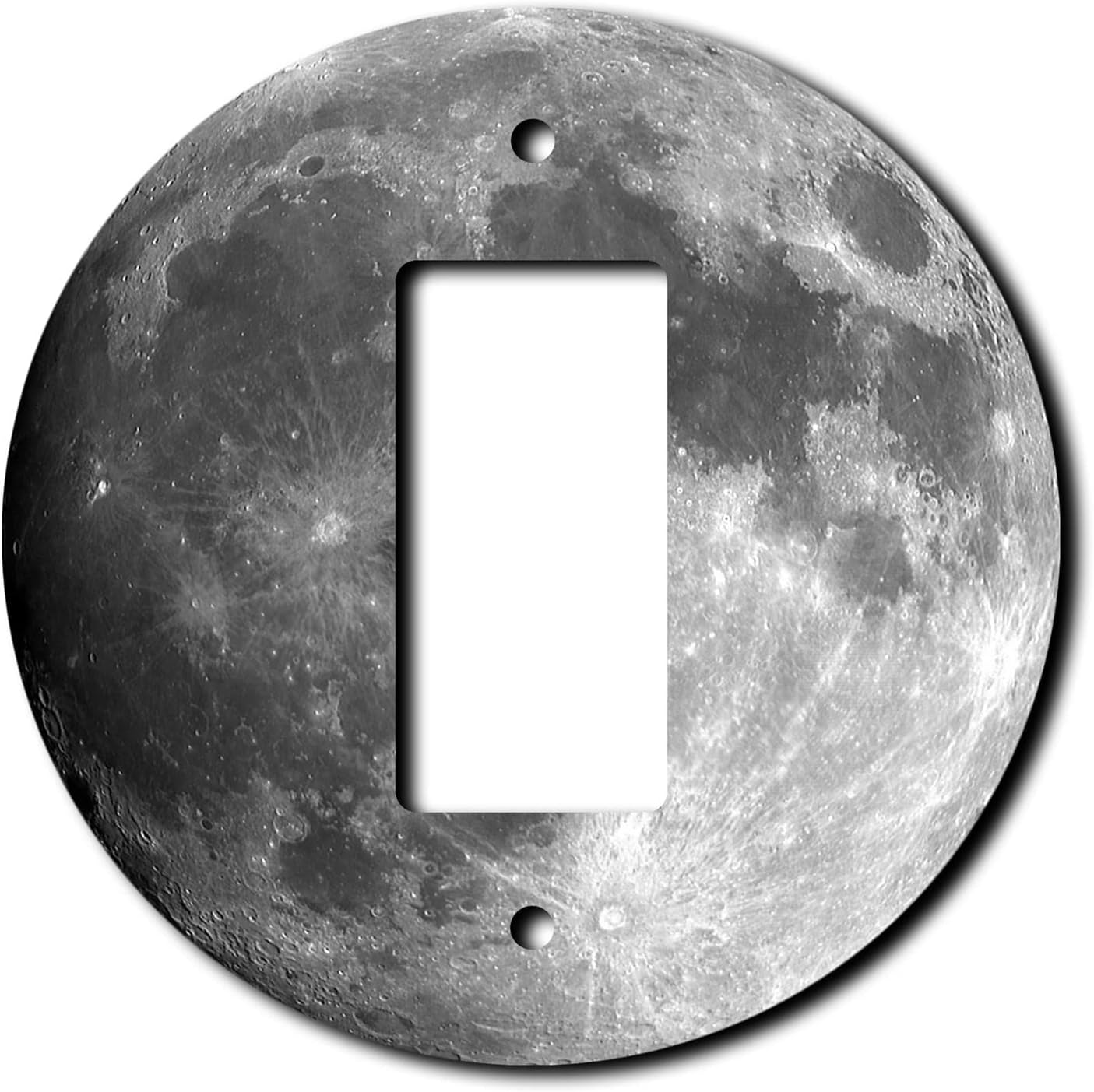 Moon Outer Space Decorative Acrylic Electrical Cover - Single Outlet