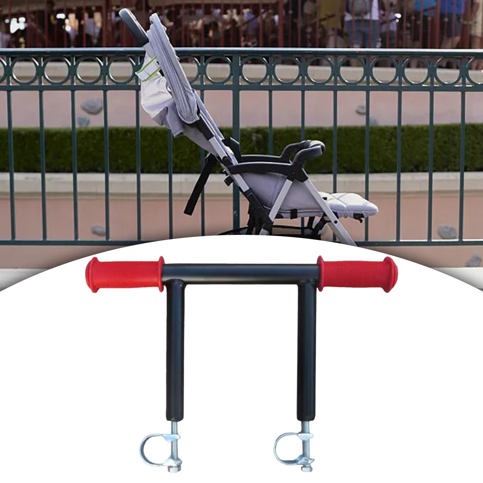 Barre D'extension Pour Poignée De Poussette - Rallonge Réglable - Pour Parents Grands - 30 Cm - Rouge - 6