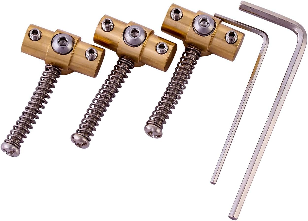 Guyker InTune Guitar Compensated Saddles (Set of 3) Brass Swivel