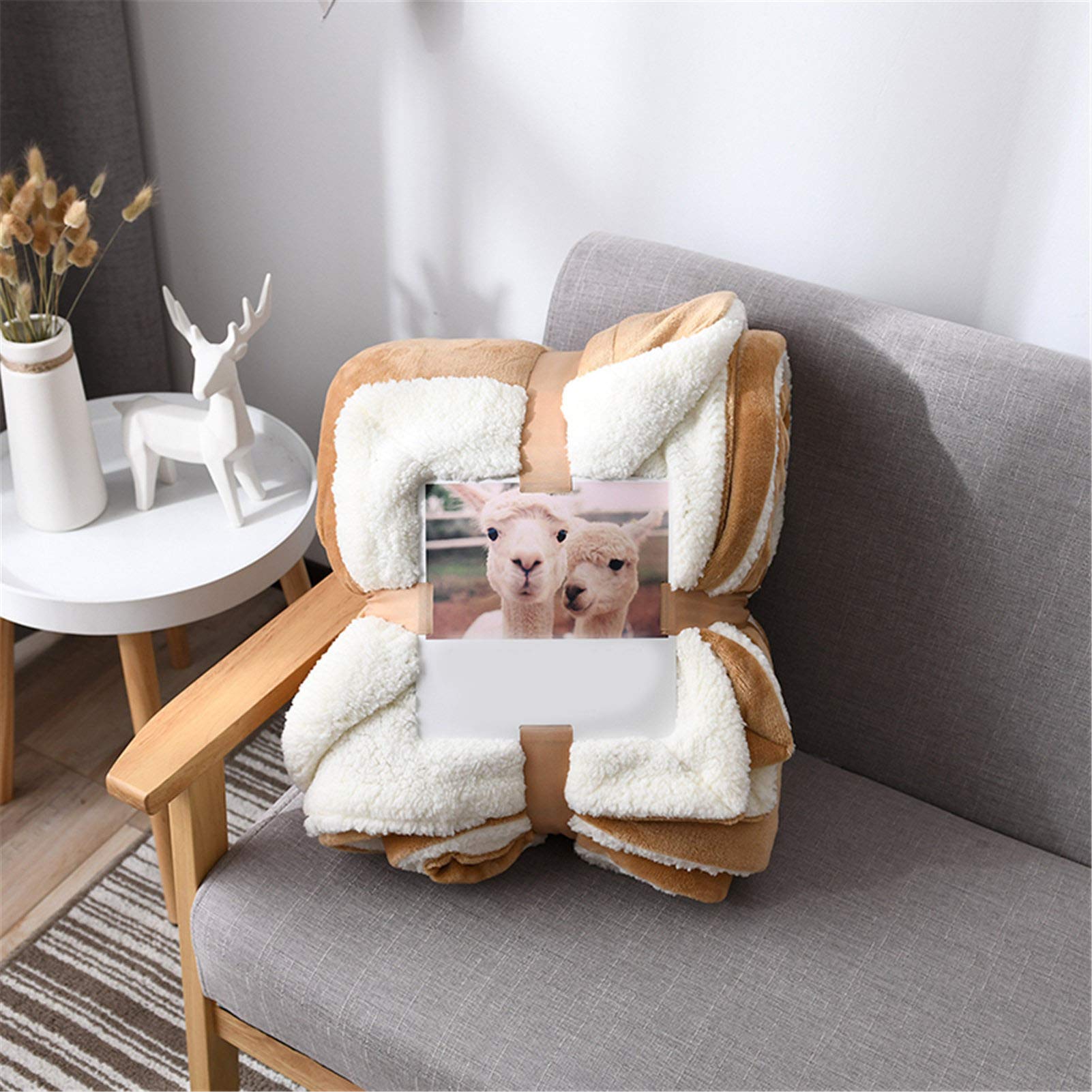 coperta in sherpa, spessa, calda, in pile, per letto invernale, super