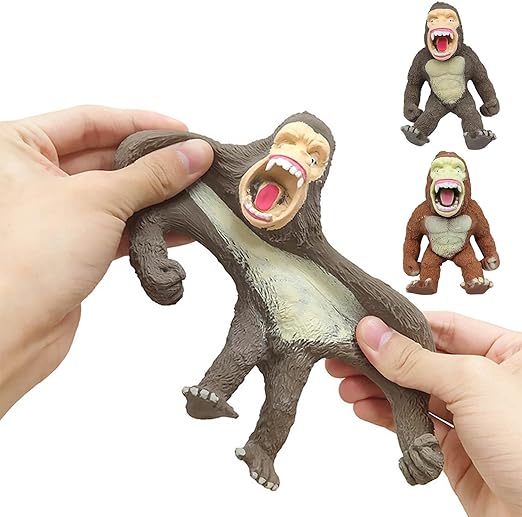 Amazon Co Jp 子供のためのゴリラスクイーズおもちゃ ストレッチゴリラフィギュア 引っ張る曲げをねじるためのストレス緩和おもちゃ 子供大人のための感覚的な指先のおもちゃ おもちゃ
