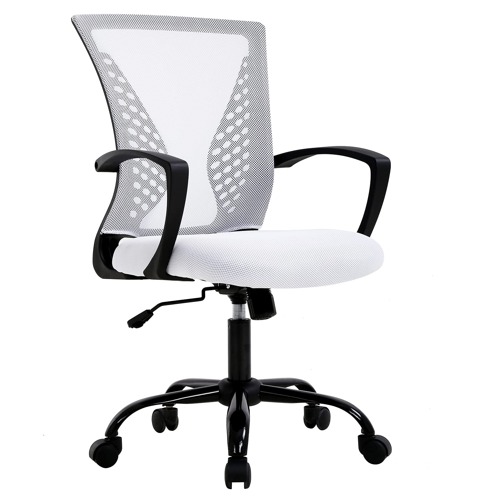TYNB Conference Room Chairs Home Office Chair Ergonomic Desk Mesh Computer with Lumbar Support Armrest Mid Back Rolling Swivel Adjustable Task Cute