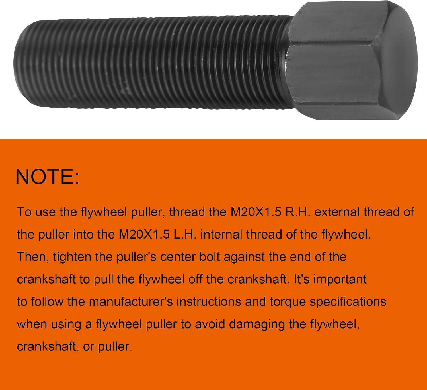 Flywheel Puller M20X1.5 R.H. External Thread,Motorcycle Flywheel Puller Tool Compatible for Suzuki SV650 99-07 SV650S 01-07