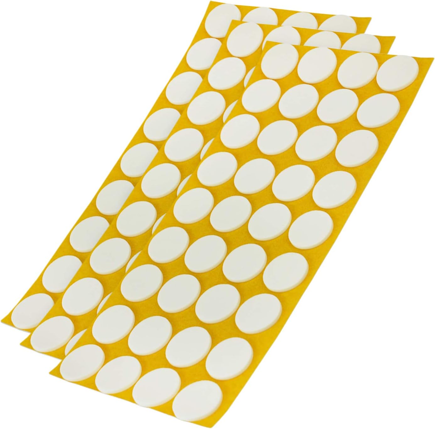 Adsamm® / 108 x self-Adhesive Anti-Slip Pads/White/Ø 0.94 in (Ø 24 mm) / Round/Stick-on Non-Slip EPDM Rubber Pads/Furniture Protective Pads