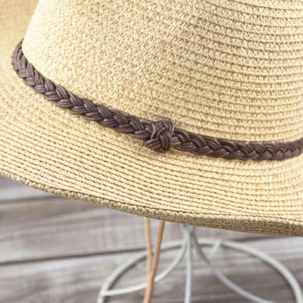 Restez confortable et élégant léger hommes grande taille chapeau de soleil papier large bord plage pliable casquette homme chapeau de paille