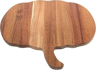Pumpkin Shaped Wooden Cutting Board for Kitchen with Handle Thick Charcuterie and Cheese Serving Board Multi-use Fall Harvest Party Snack Platter Lightweight and Portable for Meat