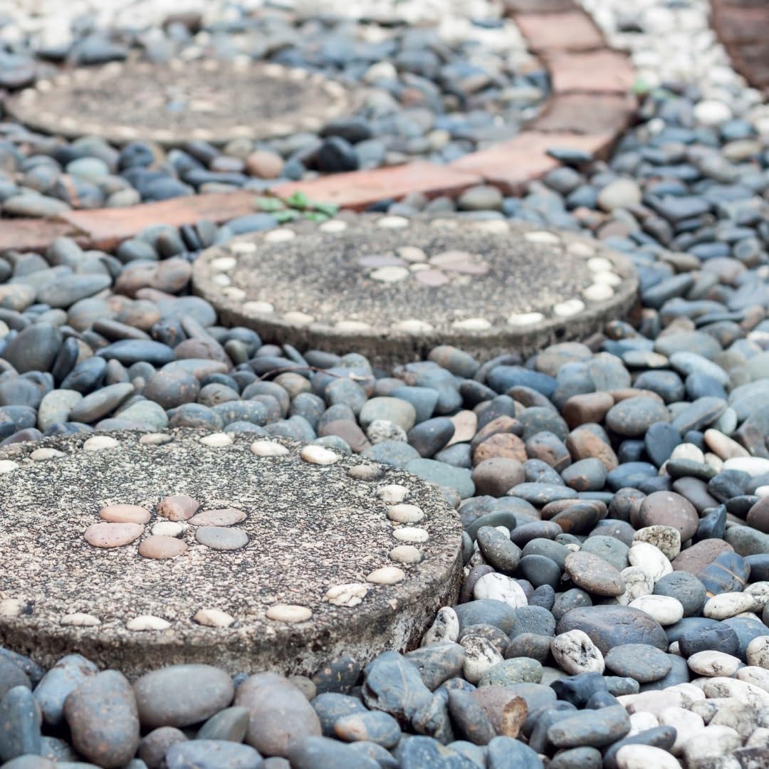 Ciottoli Grigio Occhialino (25/40 mm) per arredo di esterni, vasi e fiorere - Sacco da 25 kg