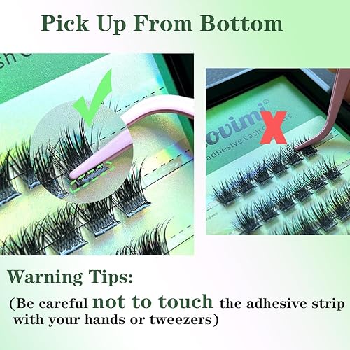 Miniatura 5 de Pestañas individuales autoadhesivas, 36 unidades, sin pegamento, volumen de 0.39 a 0.55 pulgadas, longitud mixta, extensiones de pestañas naturales,