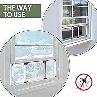 Vista 5 de FLYZZZ - Protector ajustable y expansible para ventanas de tamaño pequeño, (9.84 pulgadas de alto x 14 a 24 pulgadas de ancho, B) 2 paquetes
