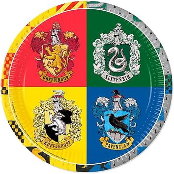 Procos Lot de 8 assiettes jetables en papier Harry Potter - Taille 23 cm - Pour anniversaire denfant, f te - M lange FSC