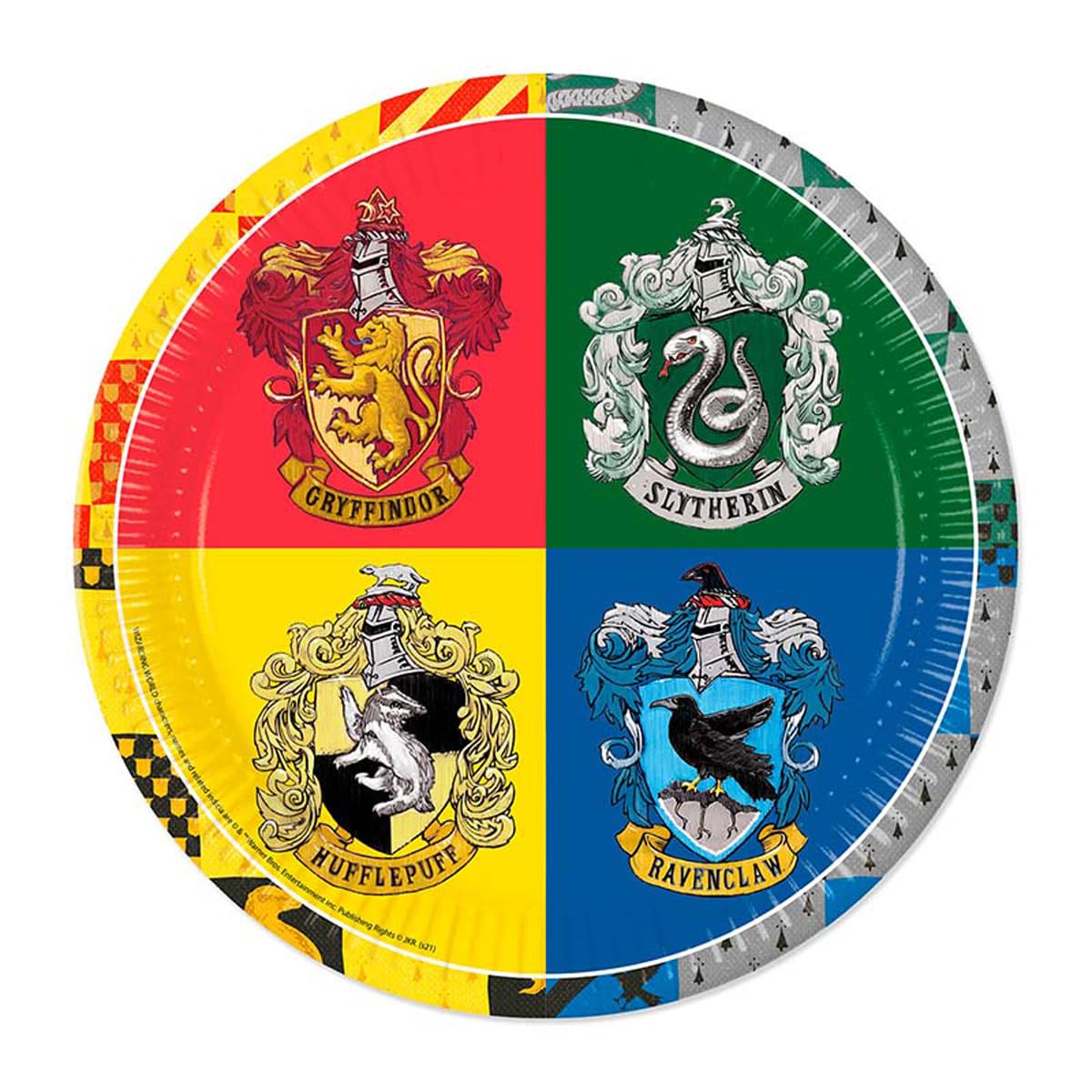 Procos 93451 Harry Potter Party Plates Size 23 cm Pack of 8 Disposable Paper Plates Children's Birthday Party Tableware FSC® Mix