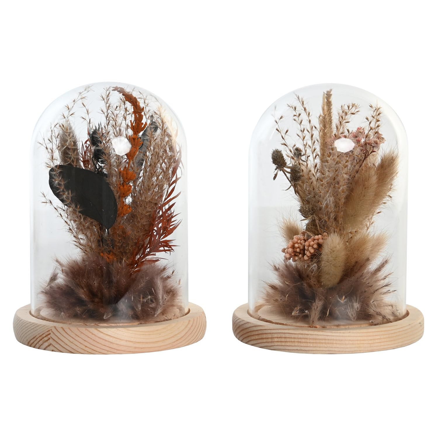 Fleurs séchées cristal 12x12x17 idée cadeau poétique pour pendaison de crémaillère