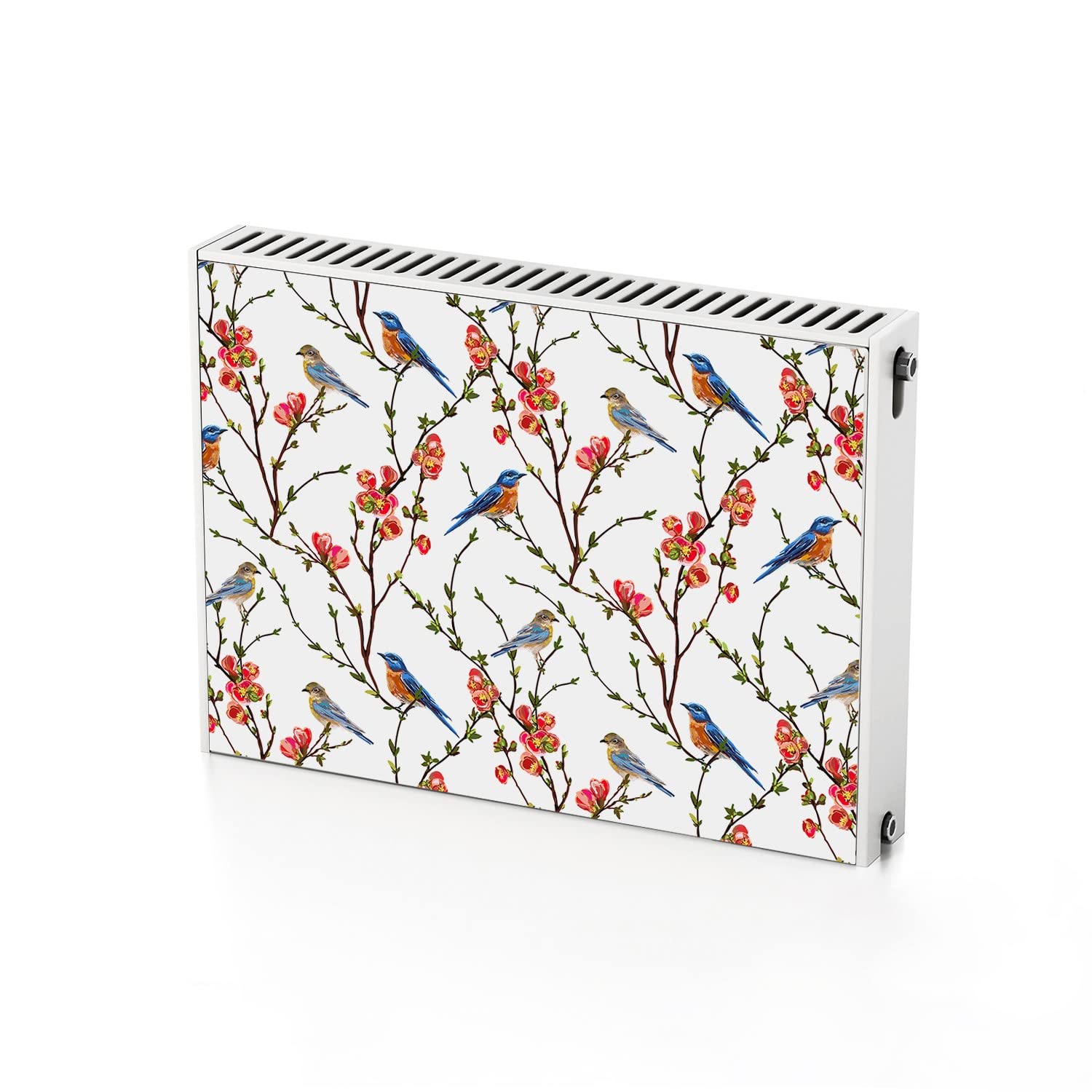 Aimant décoration de radiateur oiseaux 80x60 pour cacher un chauffage jauni ou usé
