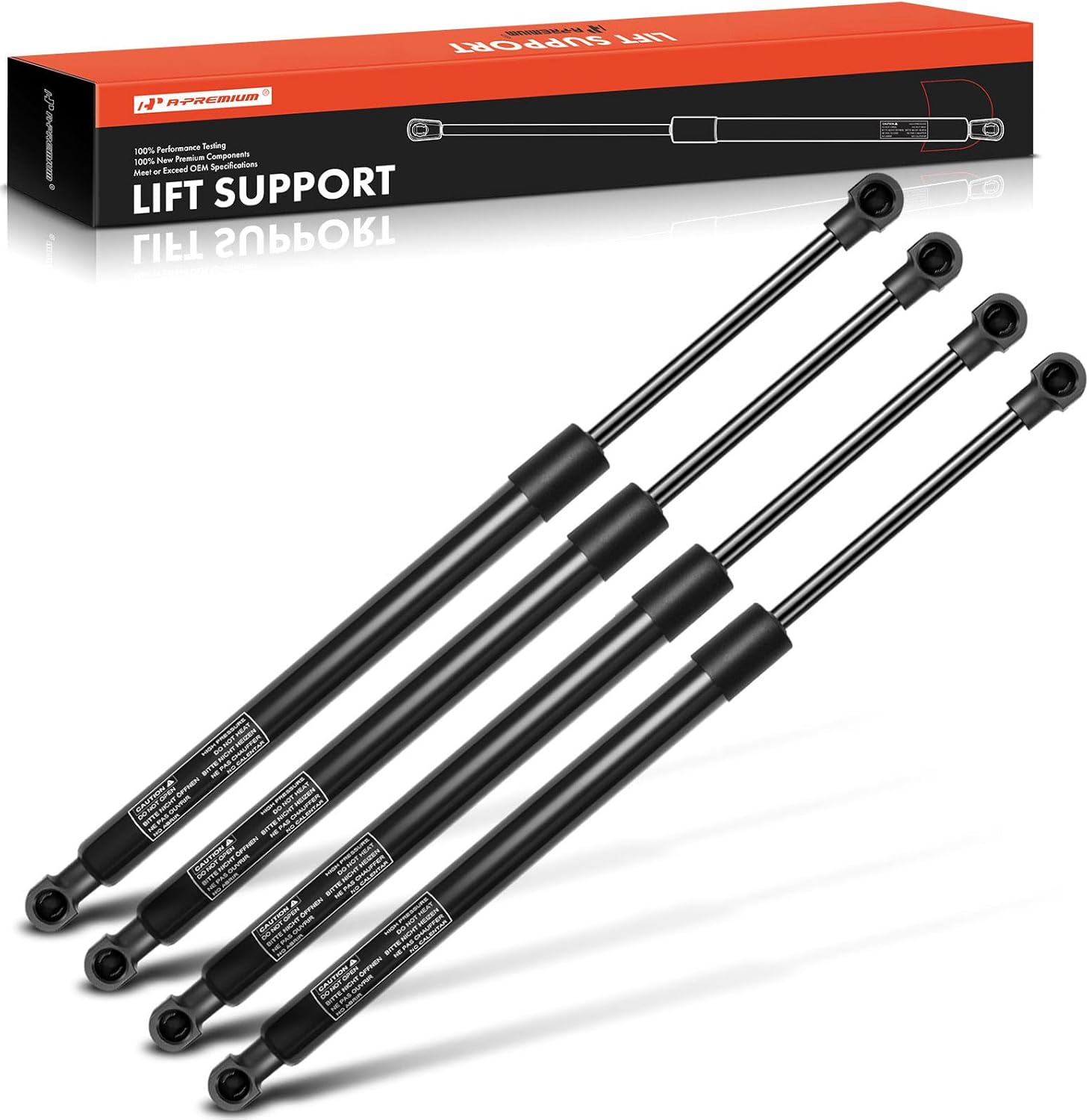 A-Premium Hood and Tailgate Rear Trunk Lift Supports Shock Struts Replacement for BMW E46 325i 325xi 330i 2001-2005 323Ci 323i 325Ci 328Ci 328i 330Ci Coupe Sedan 4-PC Set