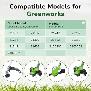GreatBuddy Weed Eater ストリング交換 グリーンワークス コードレストリマー用 3パック