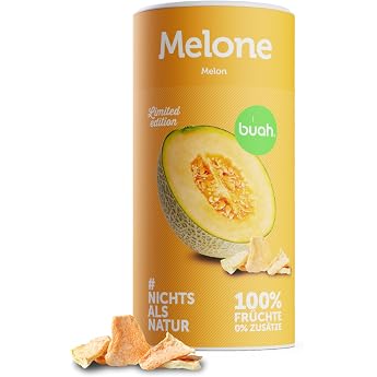 buah Freeze Dried Melon Cantaloupe Melon Crispy Melon Chips 100% Fruit No Added Sugar Ideal Candy Replacement Vegan Gluten Free Lactose Free 115 g