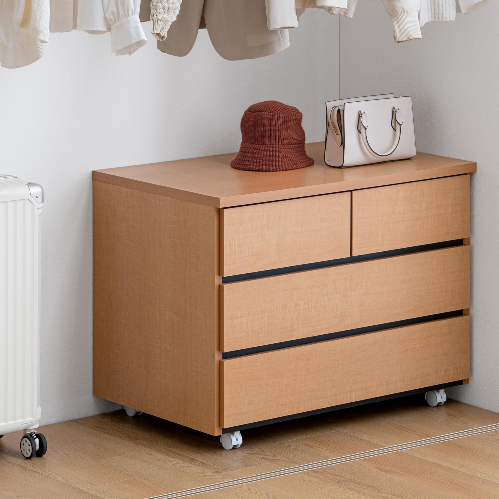 Amazon｜タンスのゲン チェスト タンス 完成品 3段 幅80cm 国産 大川