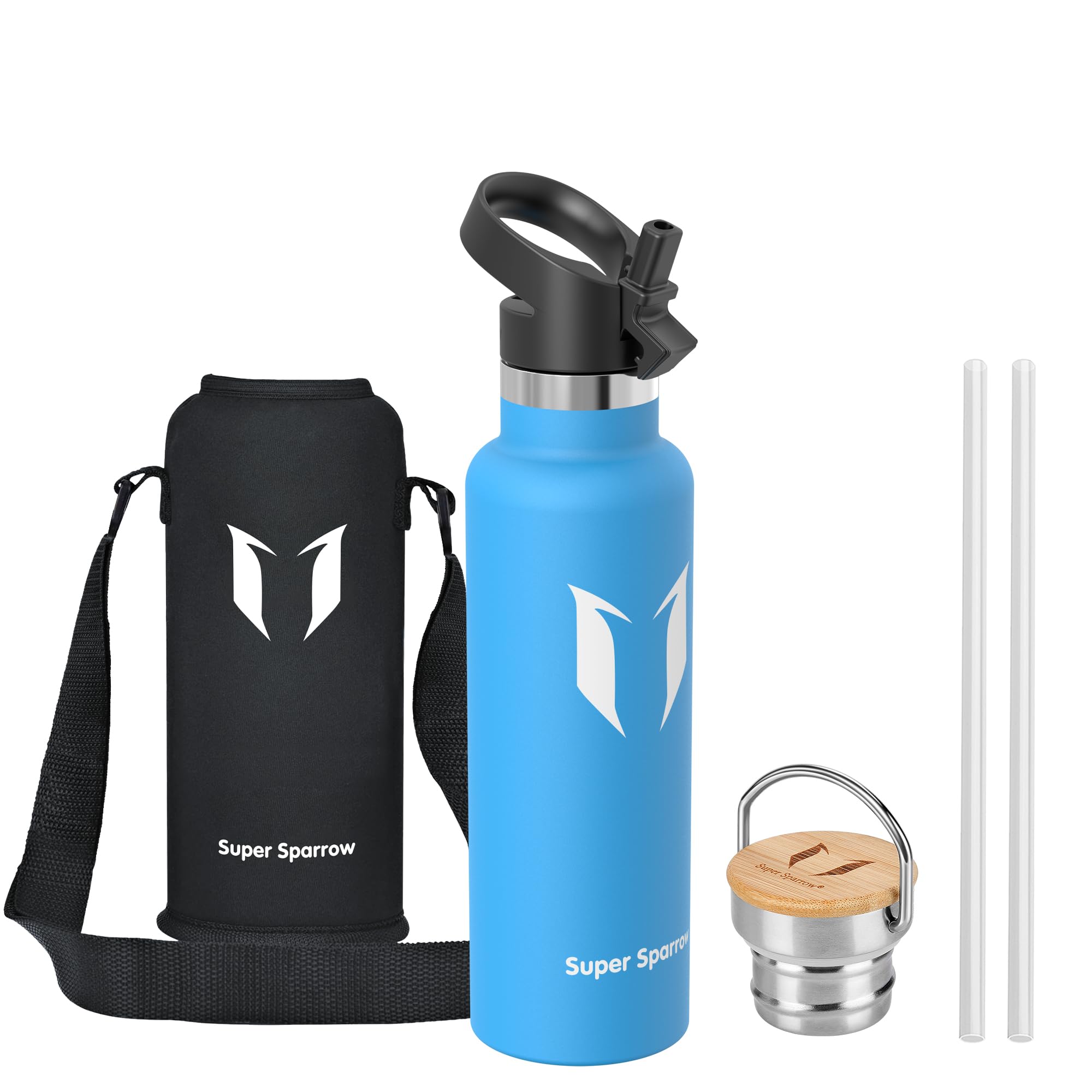 Super Sparrow Botella Agua Acero Inoxidable - Botella Agua Niños - 500ml/750ml/1L - Botella Termica Boca Estándar - Sin BPA, para Niños & Adultos, Deporte, Oficina, Yoga, Ciclismo — view 70