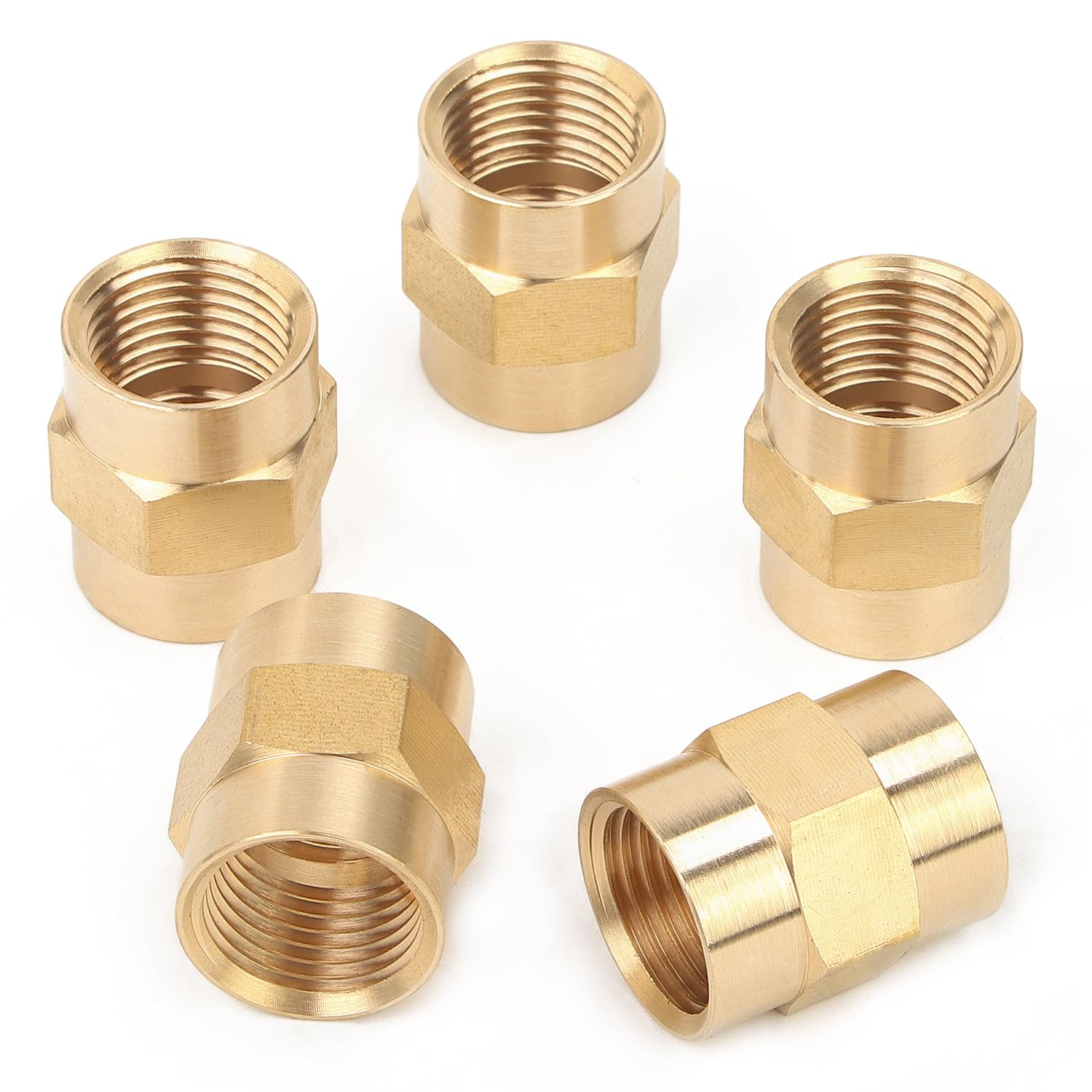 Snapklik.com : LTWFITTING Brass Pipe Fitting Coupling Coupler 1/2 X 1/2 ...