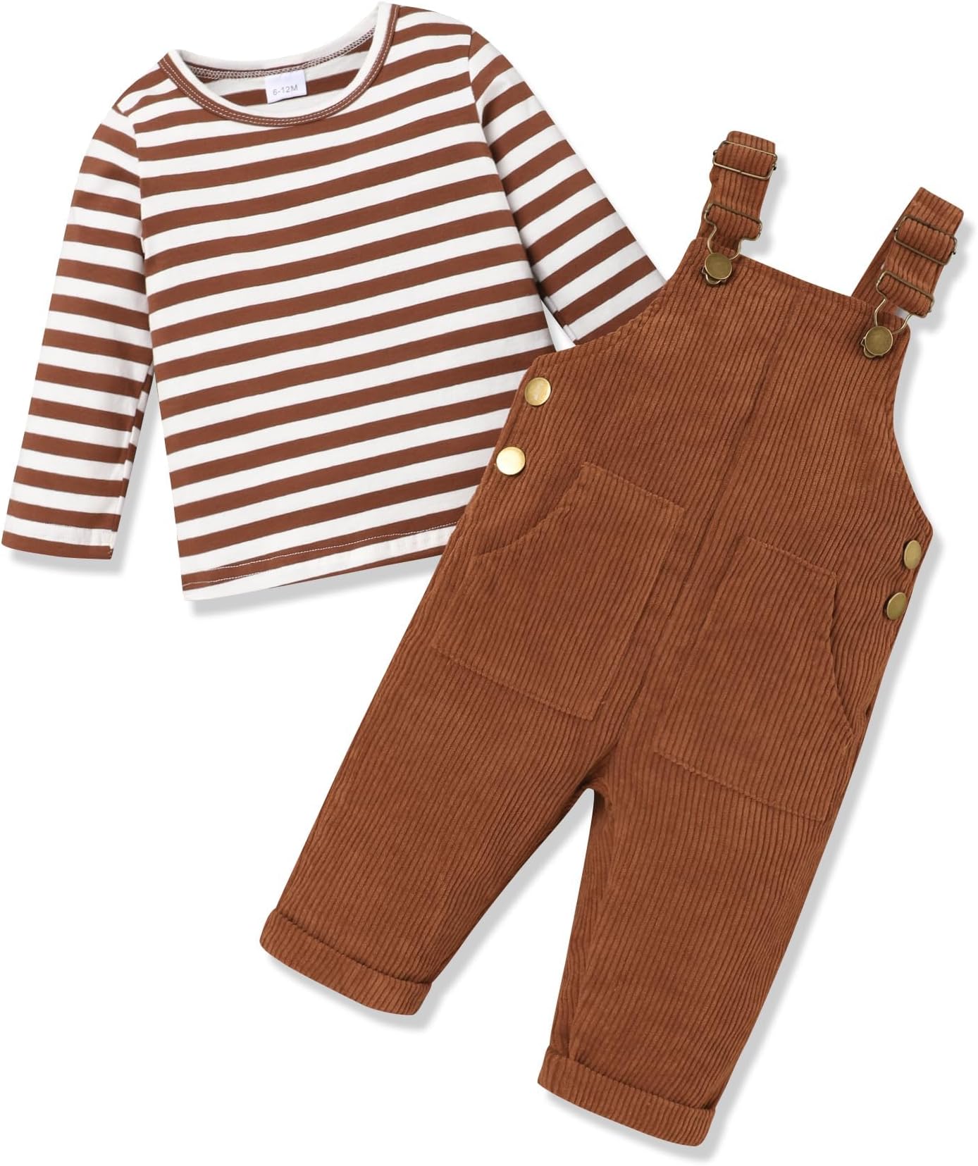 Baby Boy Clothes Long Sleeve Top and Botton Suspender Pants Baby Boy Winter Clothes