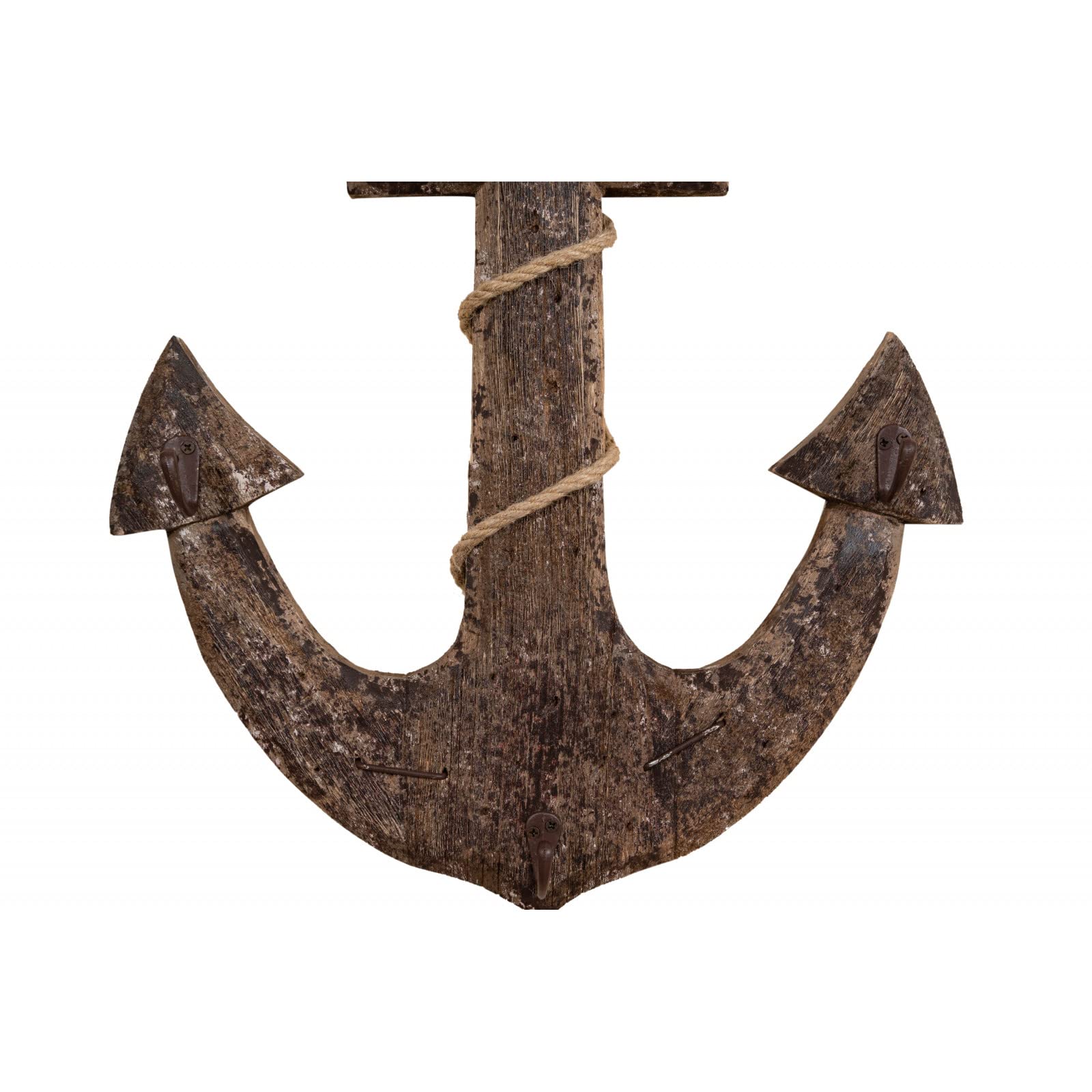 Biscottini Appendiabiti Da Parete In Legno Scuro 79,5 Cm – 4 Ganci In Ferro – Attaccapanni Da Ingresso, Bagno O Camera