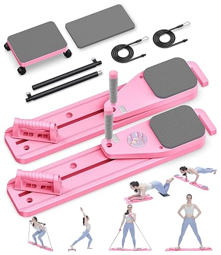 Pilates Board, 12 in 1 Mini Plilates Reformer Set, Multifuncional