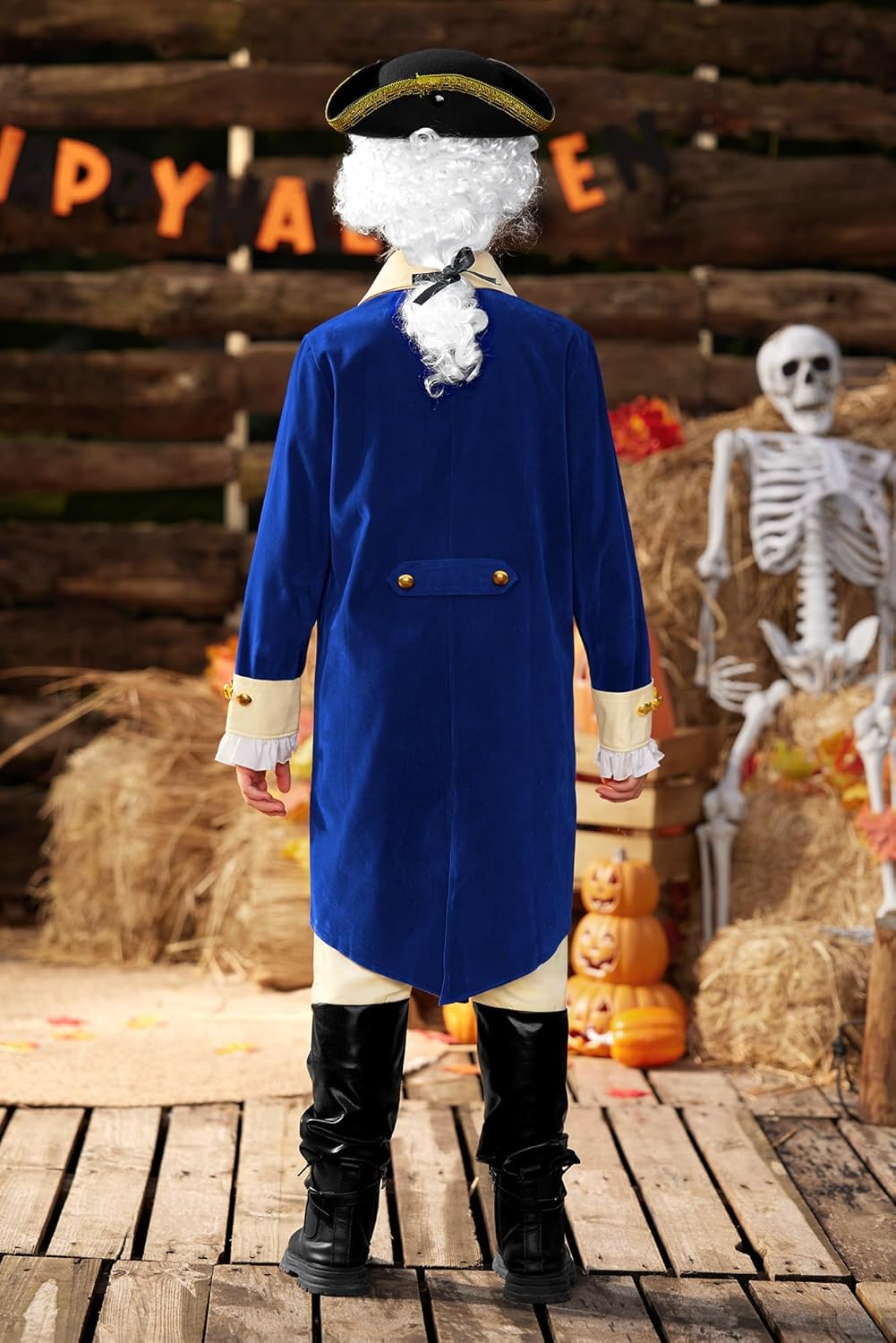 BesserBay 8 Pieces Boys Colonial Outfit 18th Century American Founding Fathers Uniform 6-14 Years