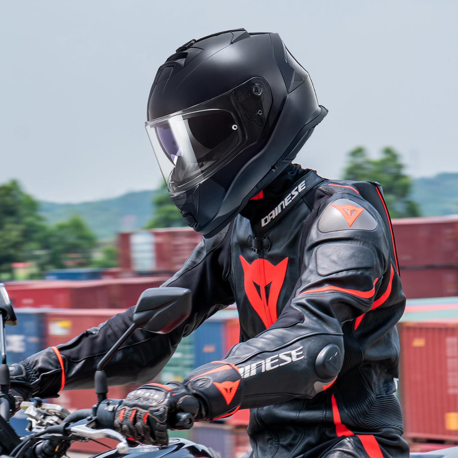 Helmvisier für LS2 FF800/FF353/FF328,Motorradhelm Visier,Motorrad Windschutz Helm Objektiv Visier Vollgesichts,Helmvisiere Zubehör Ersatz,Nicht für andere Modelle empfohlen (Transparent)