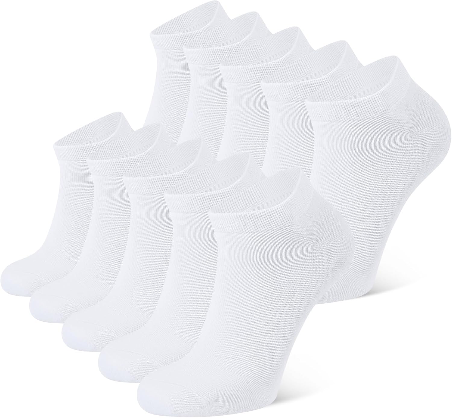 CLOSEMATE 5/10 Pairs Ankle Socks for Men Women Cotton Comfortable Non Slip Low Cut for Casual - Image 7