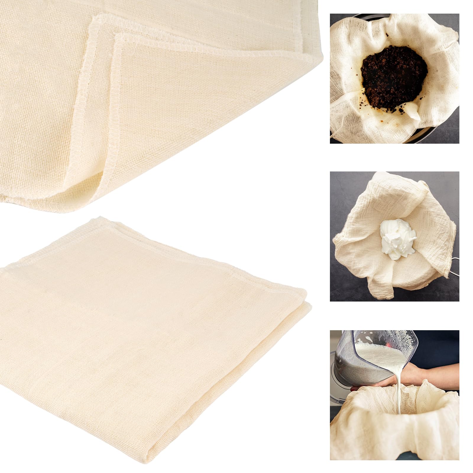 6 Muslin Cloths for Cooking,50x50cm Reusable Soft Cheesecloth for Straining