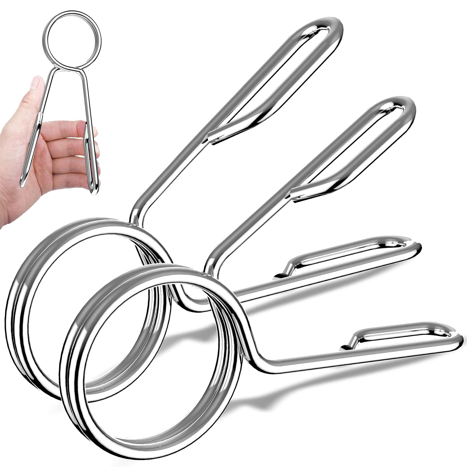 Balelinko Dumbbell Spring Collars Clips Barbell Clamps Locking Collars for Weightlifting,Strength Training, Working Out（2 Pcs）