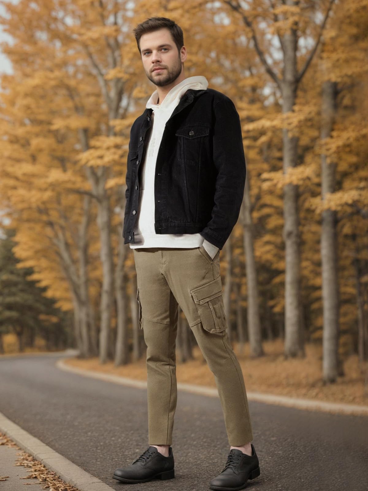 Jeans Couture Pantaloni Cargo Uomo Pantaloni da Lavoro Uomo Cargo Moto Invernali Impermeabili Uomo Pantaloni