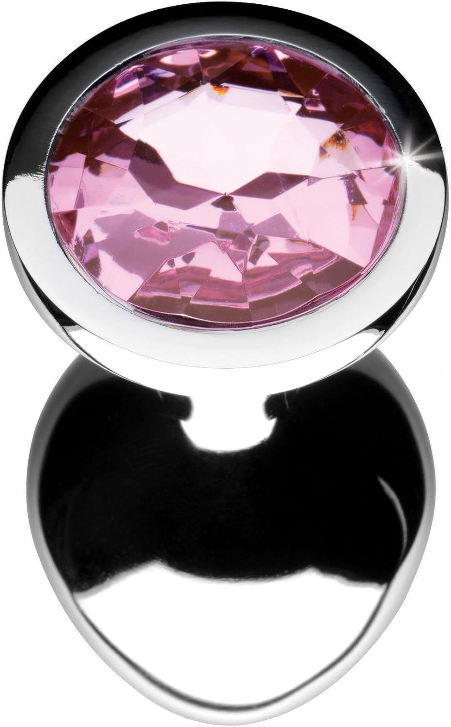 Lynx Aluminum Alloy Pink Gem Anal Plug - Medium