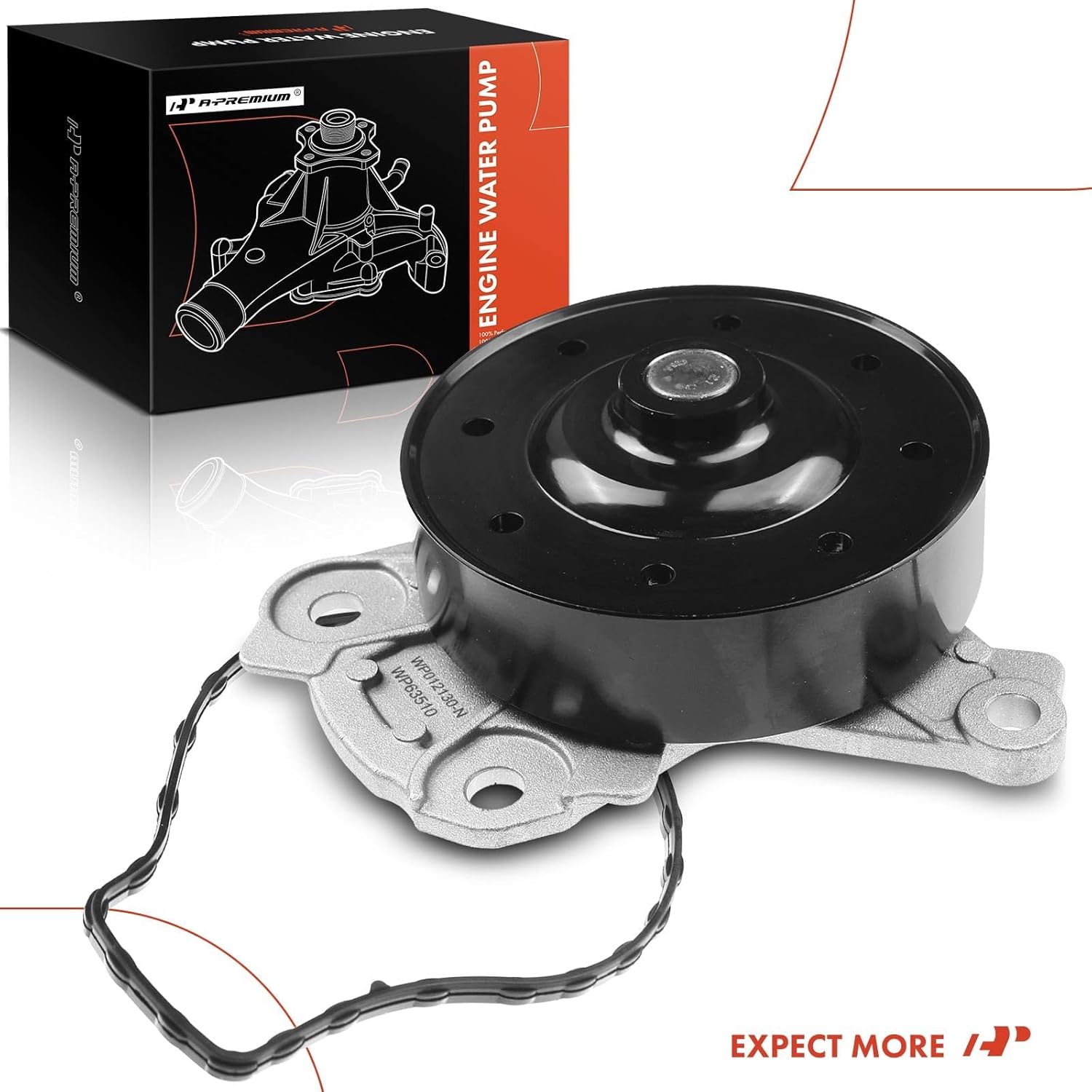 A-Premium Engine Water Pump with Gasket Compatible with Pontiac Vibe 2009-2010 & Scion xD 2008-2014 & Toyota Corolla 2009-2019 Matrix 2009-2014 L4 1.8L
