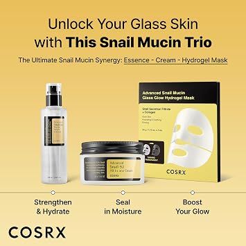 COSRX Snail Mucin 96% Power Repairing Essence 1.01 fl.oz 30ml, Hydrating Serum for Face with Snail Secretion Filtrate for Dull Skin & Fine Lines, Korean Skin Care