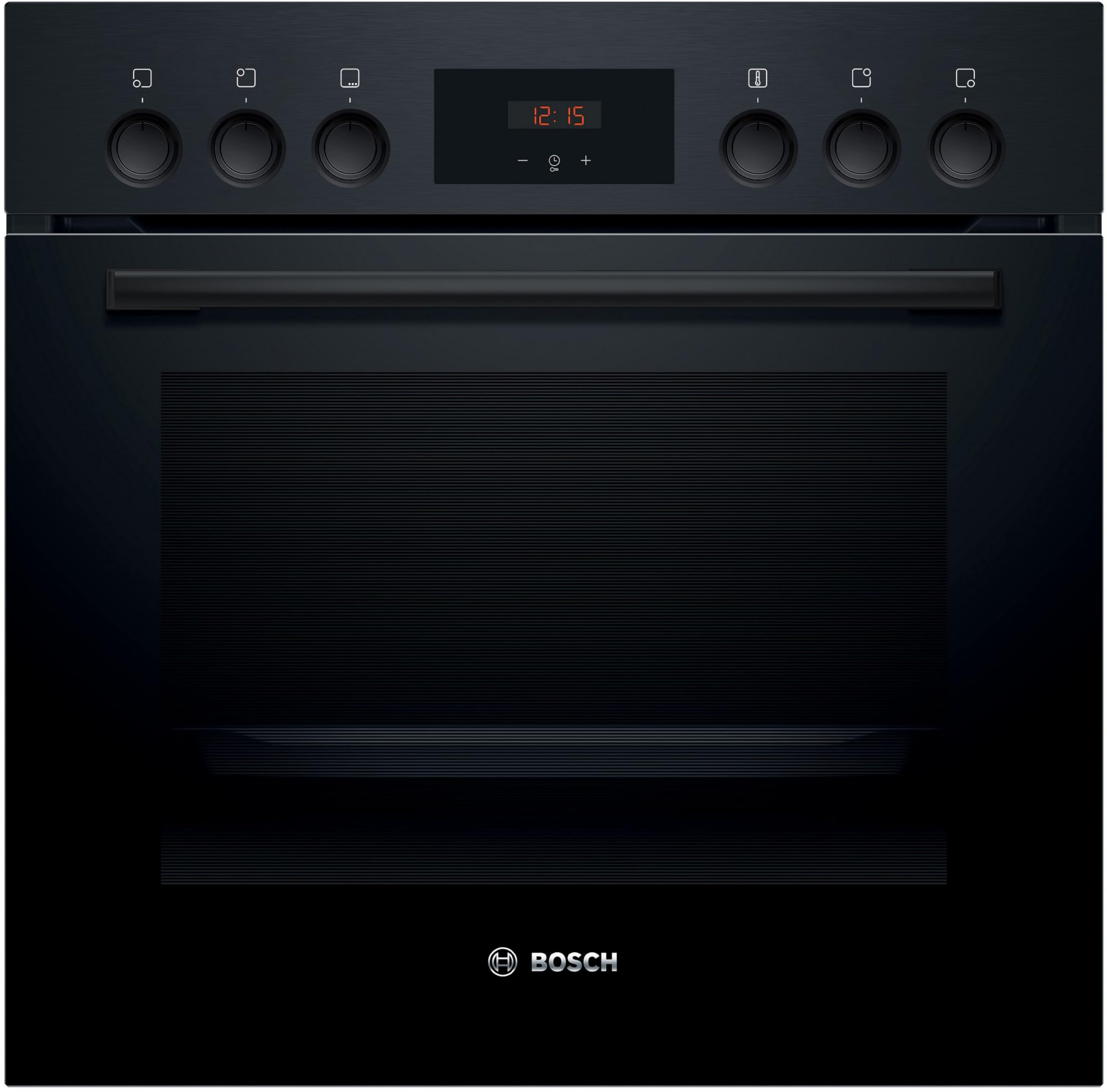 Bosch Einbauherd-Set HND211LB2 Serie 2 60 cm 3D-Heißluft HEF113BB0 Elektro-Kochfeld 60 cm herdgesteuert Edelstahlrahmen Bräterzone 21 cm erweitbare Kochzone NKN645GA2E