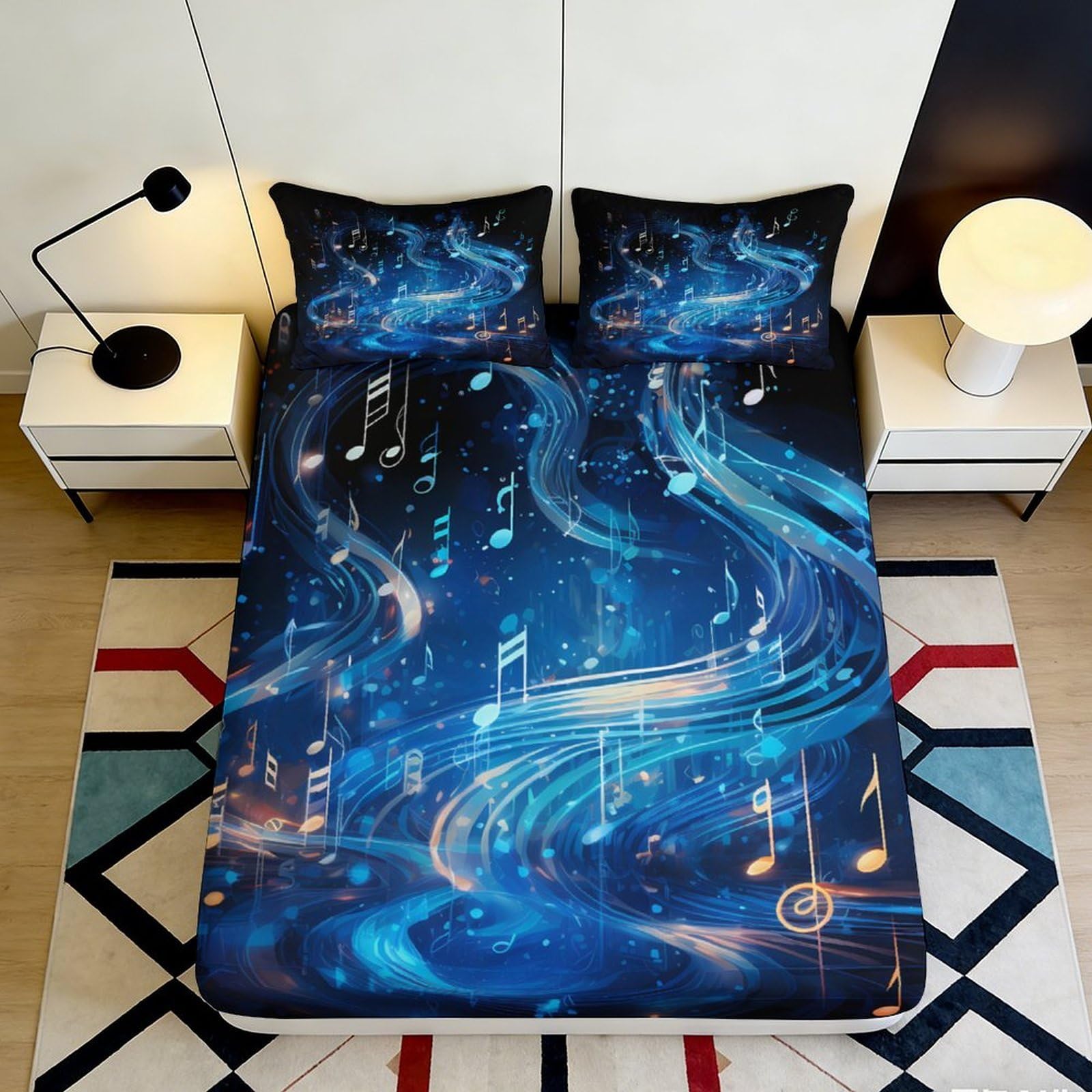 3D Printed Rainforest Parrot Fitted Sheet Microfiber Non-Slip Deep Pocket Rainforest Parrot Mattress Fitted Cover Washable Bedroom 160x200x25cm