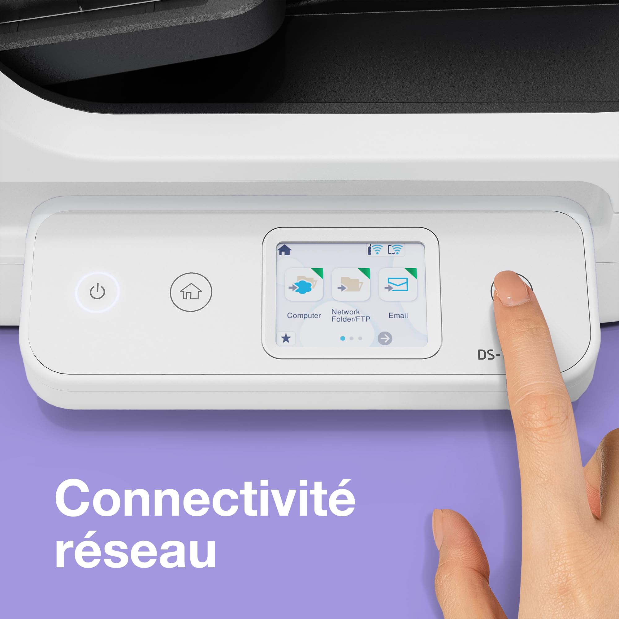 Scanner à Plat Compact Workforce DS-1760WN, avec Connexion Réseau Et Wi-FI Intégrés, pour Les Petites Entreprises Et Les Bureaux à Domicile.