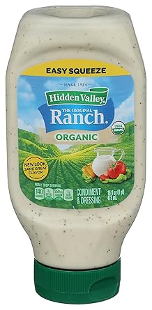 Hidden Valley Original Ranch Organic Salad Dressing & Topping, Gluten Free - 16 Ounce Bottle Package May Vary