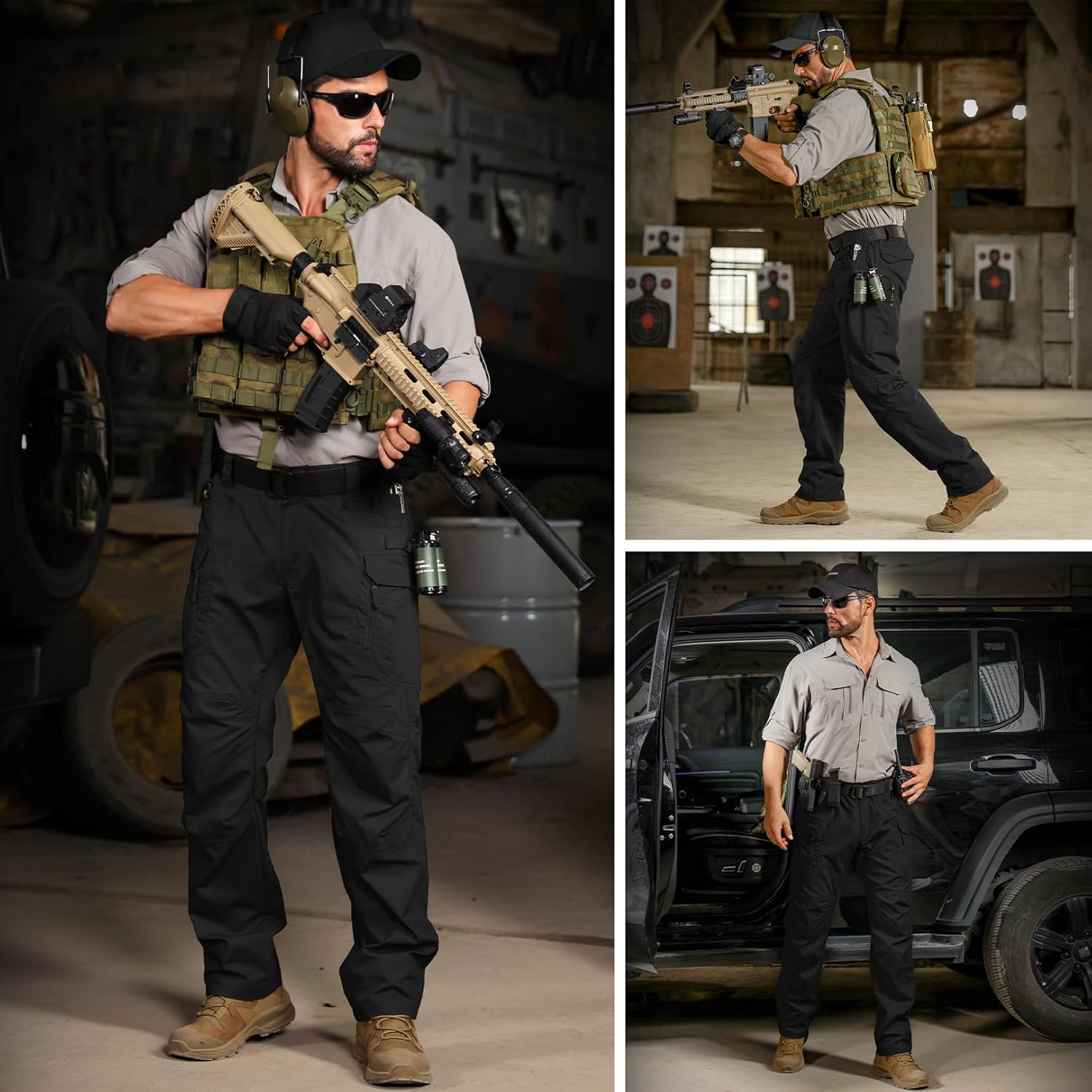 Mens Cargo Tactical Pants Cotton Water Resistant Ripstop Flex Stretch BDU Outdoor Hiking Work Pants for Men - Image 12