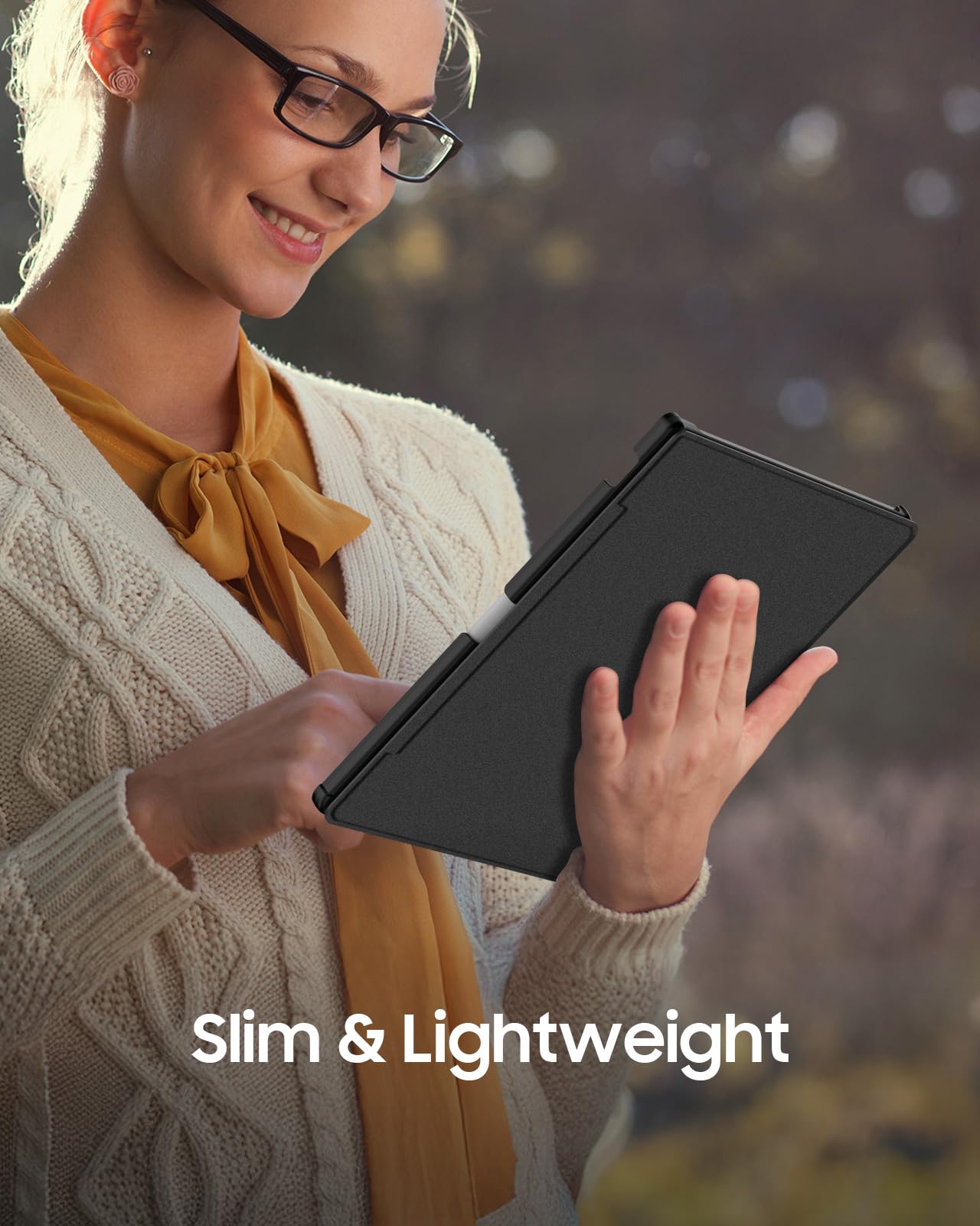 FINTIE Slim Case for 11" Kindle Scribe 3rd Generation 2025 and Kindle Scribe Colorsoft 1st Generation 2025 - [Built-in Pen Holder] Lightweight PU Leather Folio Cover Auto Sleep Wake, Black — view 7