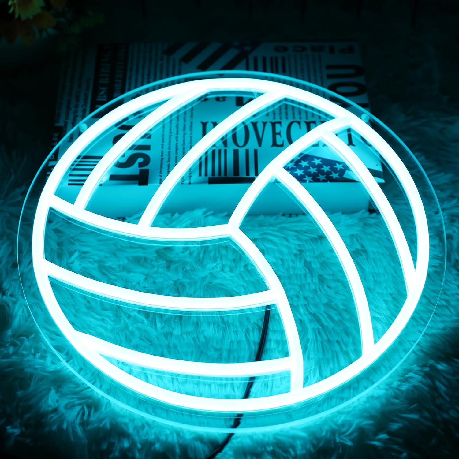 Volleyball Neon Sign for Home Decor, Bedroom, Led, Room, Gym, Sports - Men Women Wall Decor Gift Size 12'' - Image 6