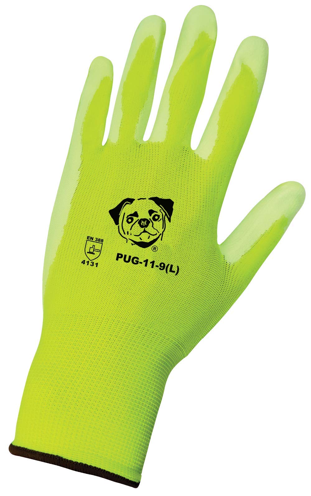 Global Glove PUG11 - Guante de nailon y poliuretano, grande, color blanco