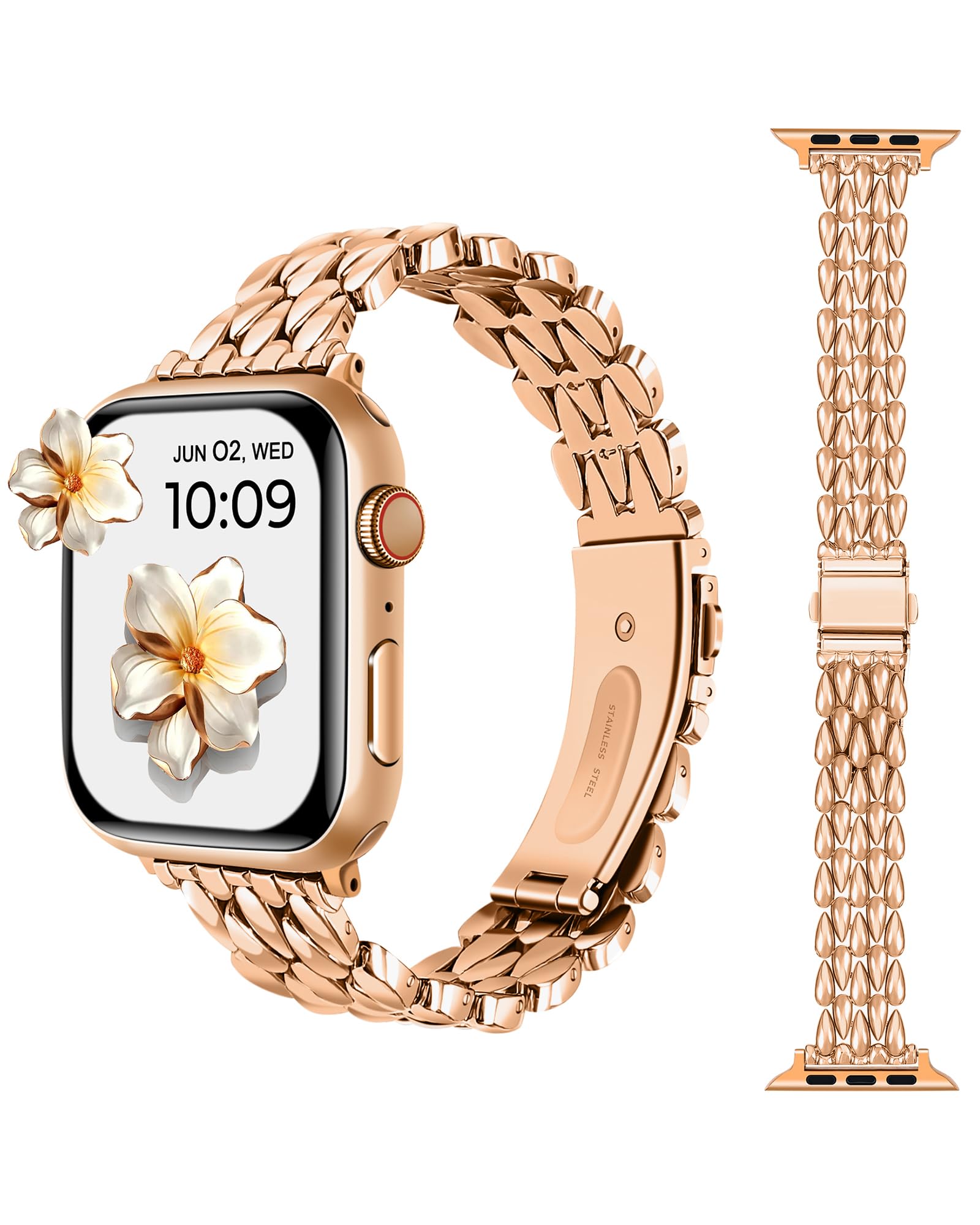 Amazon.com: Dressy Rose Gold iWatch Bands for Women  display picture 3